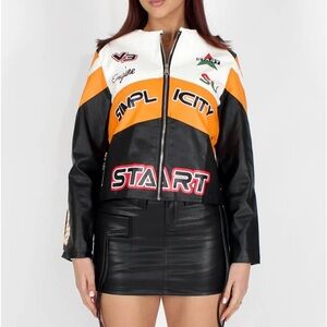 Vintage Biker Jacket in Women's Coats